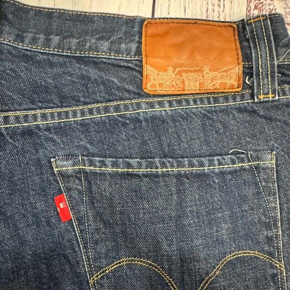 Levi’s Capital E “Harrison” Jeans Men’s 34 USA Made Dark Wash Loose Straight - Picture 7 of 8